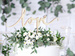 Baner na tort topper drewniany Love 23x16cm