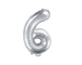 Balon foliowy srebrny cyfra 6 35cm