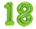 Balony foliowe zielone liczba 18 osiemnastka 100cm