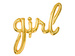 Balon foliowy napis Girl złoty 77x70cm