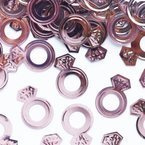 Konfetti  pierścionki różowe złoto Wieczór Panieński 15g