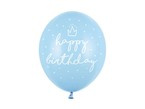 Balon lateksowy Happy Birthday błękitny 30cm 1szt