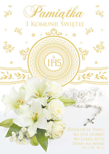 Pamiątka I Komunii Świętej Lilie 1szt
