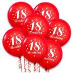 Balony lateksowe 18 urodziny czerwone 5szt