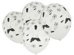 Balon lateksowy biały Piłkarz 30cm 1szt