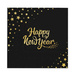Serwetki czarne Happy New Year 33x33cm 10szt