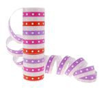 Serpentyny papierowe groszki i paski różowe 4m