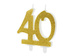 Świeczka urodzinowa złota brokatowa liczba 40 
