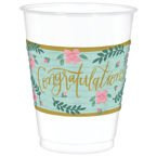 Kubki plastikowe miętowe 25szt 473ml