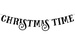 Baner świąteczny Christmas Time czarny 14x80 cm