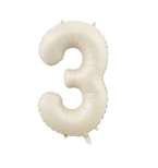 Balon foliowy kremowa cyfra 3 75cm
