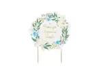 Topper dekoracyjny na tort Komunia Święta kwiaty