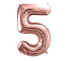 Balon foliowy różowe złoto cyfra 5 86cm