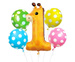 Bukiet balonowy na roczek Żyrafa 5szt