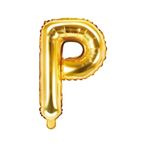 Balon foliowy złoty litera P 35cm