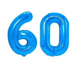 Balony foliowe niebieskie liczba 60 urodziny 100cm