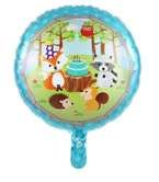 Balon foliowy okrągły Leśne Zwierzęta 45cm