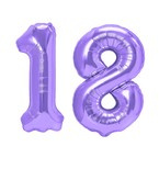 Balony foliowe fioletowe liczba 18 osiemnastka 100cm