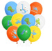 Balony lateksowe Dinozaury urodzinowe wstążka 5szt