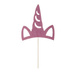 Toppery dekoracji tortu Jednorożec j.różowe 3szt