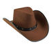 Kapelusz kowboja brązowy