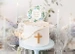 Topper dekoracyjny na tort Komunia Święta kwiaty