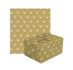 Papier świąteczny złoty w jelonki 70x200cm