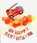 Zestaw dekoracyjny Straż Pożarna girlanda balonowa, baner 33szt