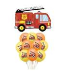 Bukiet balonowy Wóz Strażacki 11szt