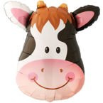 Balon foliowy głowa Krowy 34x24cm