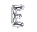 Balon foliowy srebrny litera E 35cm