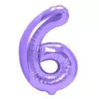 Balon foliowy fioletowy cyfra 6 100cm