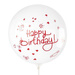 Naklejki na balony Happy Birthday czerwone