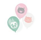 Balony lateksowe Kot i Pies 23cm 6szt