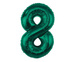 Balon foliowy cyfra 8 butelkowa zieleń 85cm