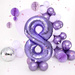 Balony foliowe fioletowe liczba 18 osiemnastka 100cm