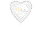 Balon foliowy serce ślubny 43cm