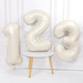 Balon foliowy kremowa cyfra 2 75cm