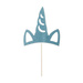 Toppery dekoracji tortu Jednorożec błękitne 3szt