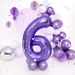 Balon foliowy fioletowy cyfra 6 100cm