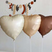 Bukiet balony serca kolory neutral 45cm 3szt