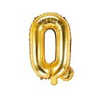 Balon foliowy złoty litera Q 35cm