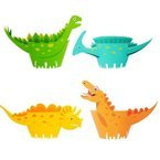 Osłonki na babeczki Dinozaury 8szt