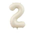 Balon foliowy kremowa cyfra 2 75cm