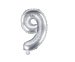 Balon foliowy srebrny cyfra 9 35cm