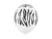 Balon lateskowy biały nadruk zebra 1szt