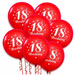 Balony lateksowe 18 urodziny czerwone 5szt