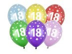 Balony kolorowe mix 18 urodziny 5szt 30cm