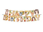 Baner paperowy Happy Birthday  Leśne Zwierzęta