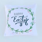 Poszewka na poduszkę wielkanocna biała Wianek 43x43cm